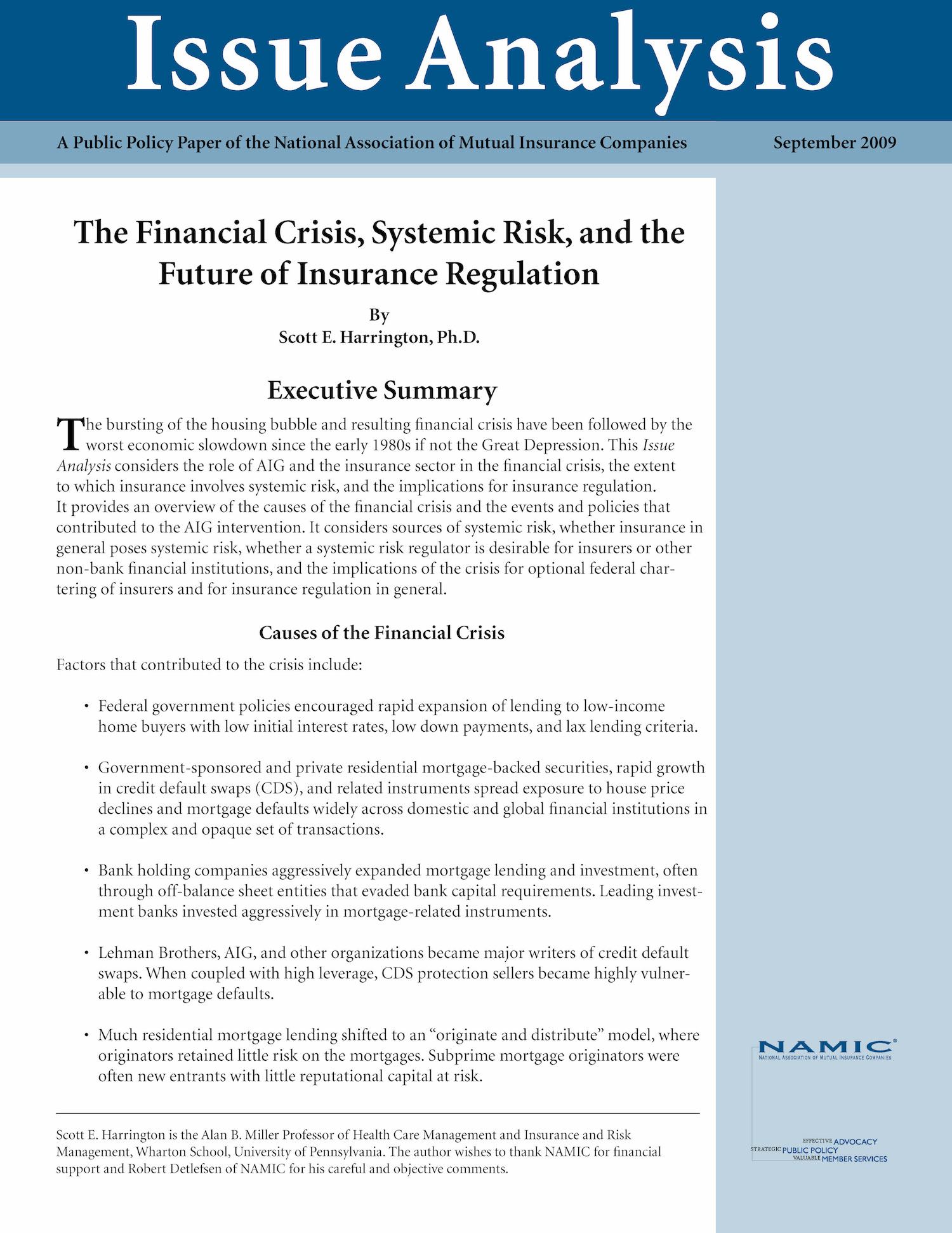 The Financial Crisis, Systemic Risk, and the Future of Insurance Regulation PDF